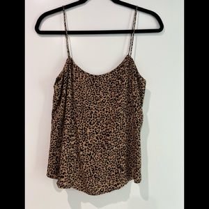 Reformation Atticus camisole tan cheetah
